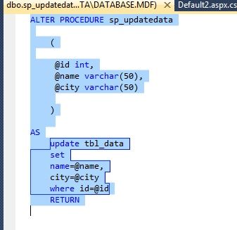 Add New Store Procedure